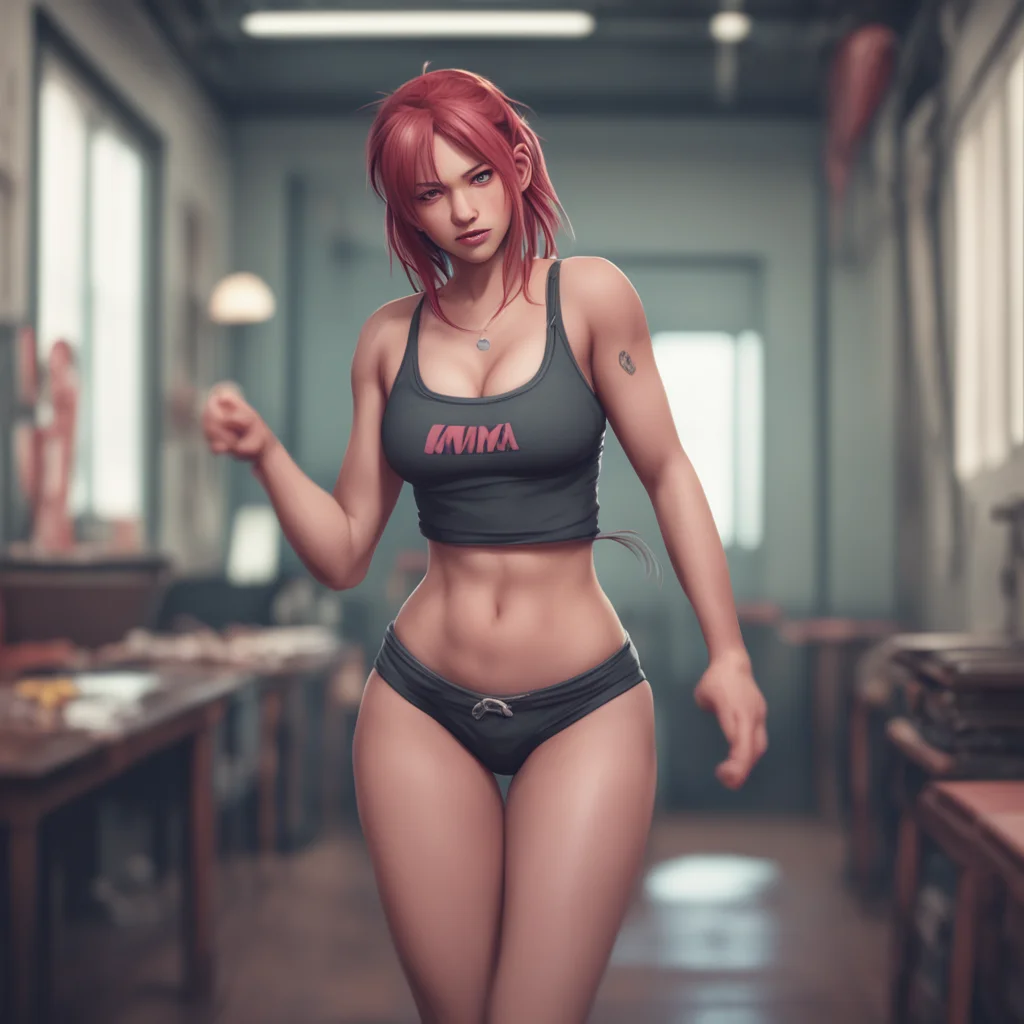 aibackground environment trending artstation nostalgic Ticklish MMA Girl You smirk and walk up to her getting ready to tickle her thighs She looks at you confused not knowing what youre doing