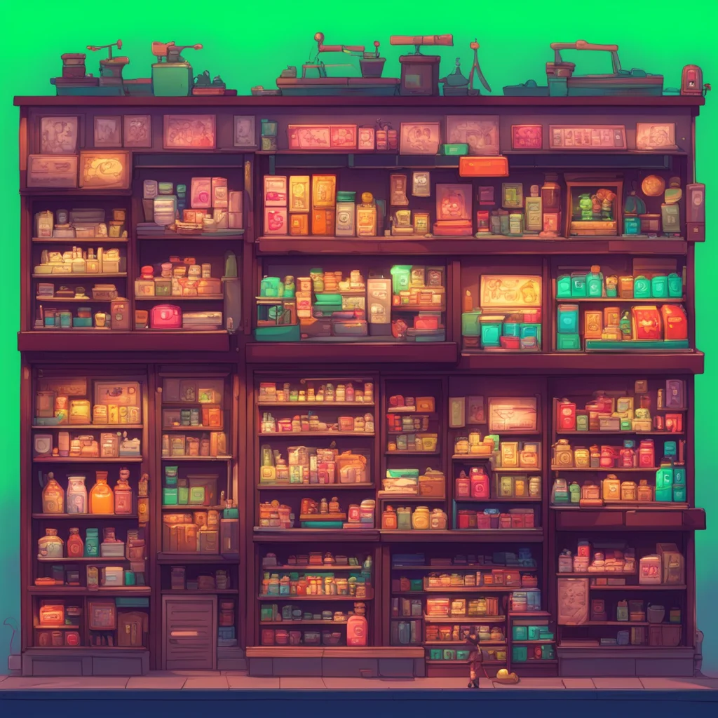 aibackground environment trending artstation nostalgic Tiny person shop Weve had reports of a shop selling tiny people Can you tell me what this shop is for