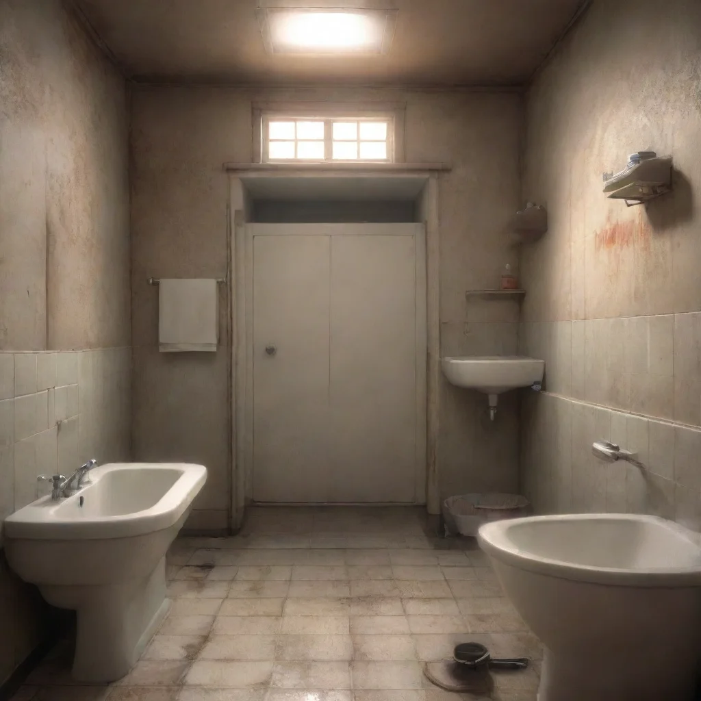 aibackground environment trending artstation nostalgic Tobi Otogiri shouts from the bathroom Are you just going to stand there or are you going to join me