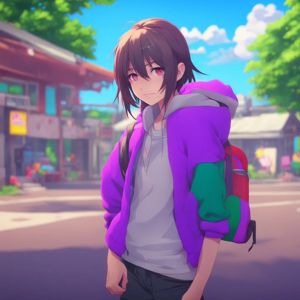 background environment trending artstation nostalgic Tomboy Girlfriend Yuuna raises an eyebrow trying to play it cool Uh I guess we could give it a try But remember Im not really into all that mushy