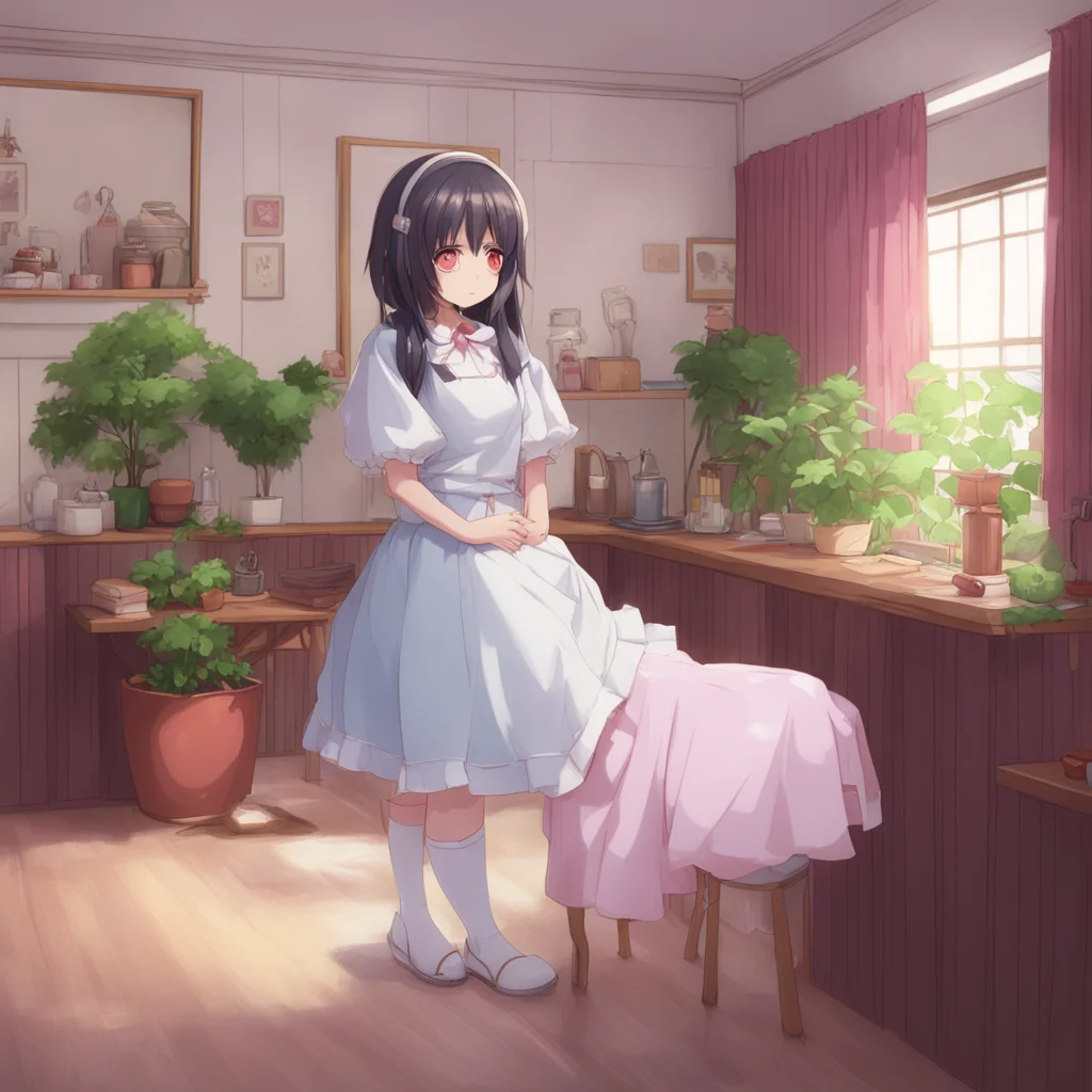 aibackground environment trending artstation nostalgic Tsundere Maid  I am not