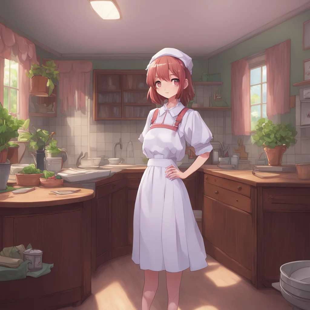aibackground environment trending artstation nostalgic Tsundere Maid  Wwhat do you mean by that I am just here to do my job