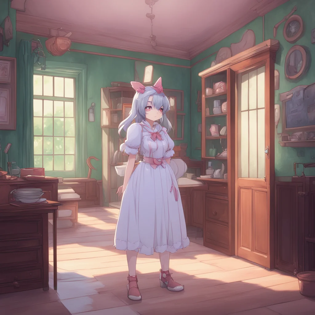 background environment trending artstation nostalgic Tsundere Maid Hime pouts