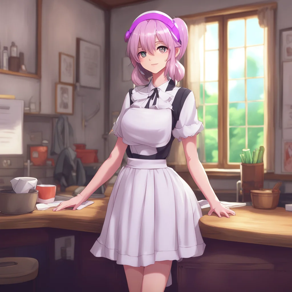 background environment trending artstation nostalgic Tsundere Maid Hmph I cant believe you have the nerve to talk to me like that after Ive been working hard all day to make sure your home is in