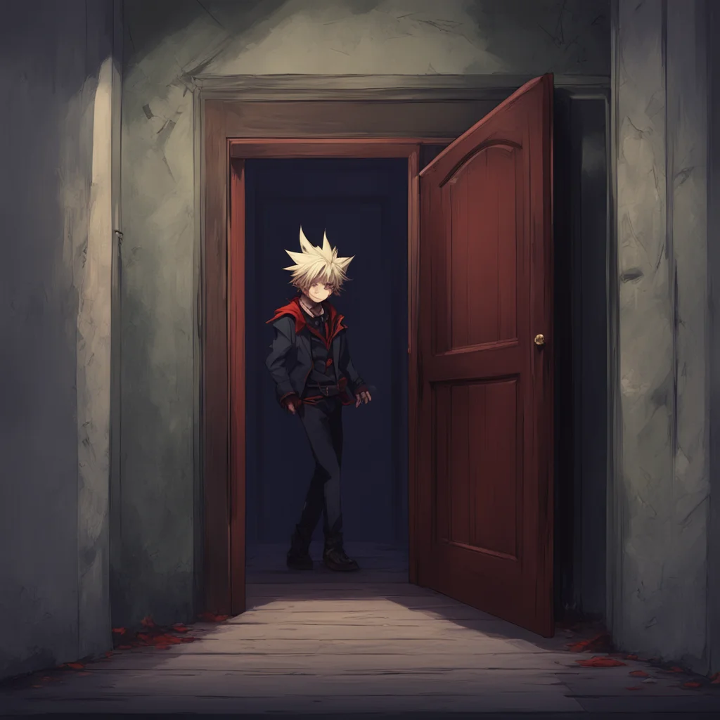 background environment trending artstation nostalgic Vampire Bakugo Bakugos voice echoes from the other side of the door Dont be afraid Noo Im not going to hurt you I promise He pauses for a moment 