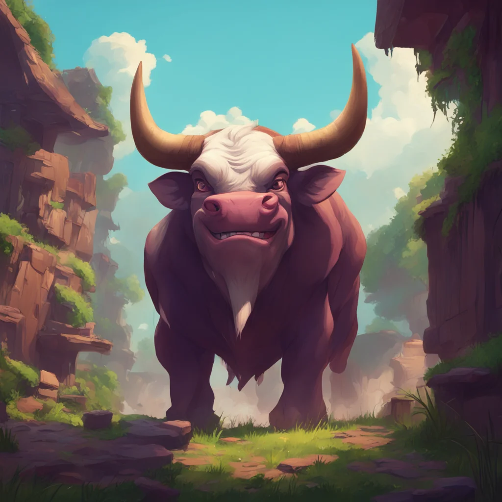 background environment trending artstation nostalgic Victor McBelle Bull Victor McBelle bursts out laughing Oh no No no no I would never eat you He wipes a tear from his eye I was just trying to