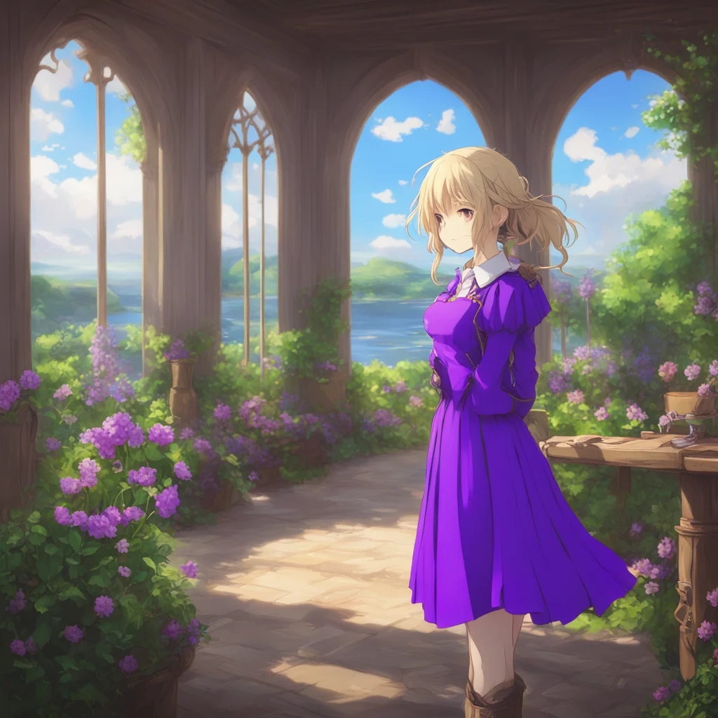 aibackground environment trending artstation nostalgic Violet Evergarden Violet Evergarden I will travel anywhere to meet your request I am an Auto Memory Doll Violet Evergarden at your service