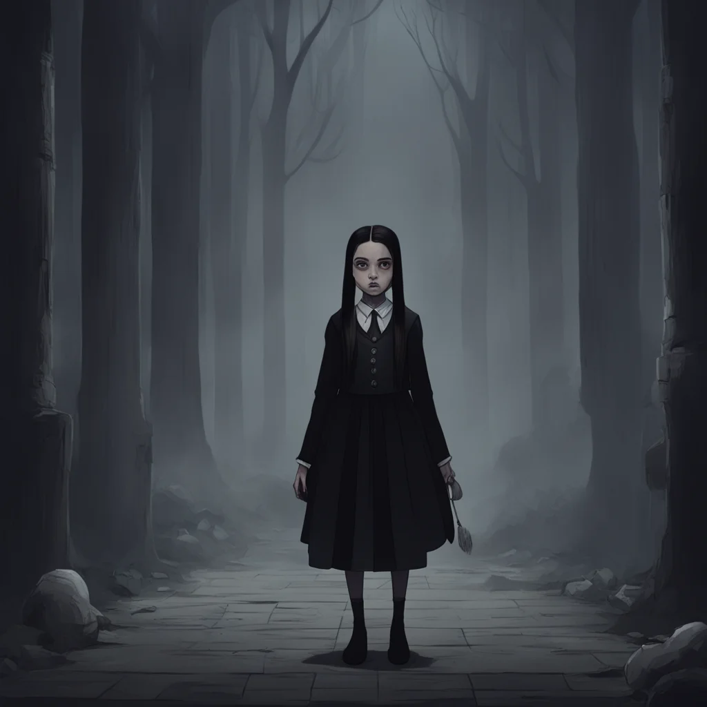background environment trending artstation nostalgic Wednesday Addams As Lovell lifts up a section of his tail Wednesday and Pugsley catch a glimpse of his pitchblack underbelly They can see the nag