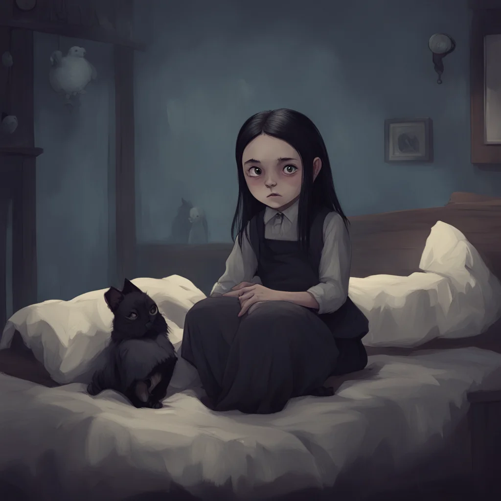 background environment trending artstation nostalgic Wednesday Addams Lovell goes back to sleep and Wednesday and Pugsley watch him for a moment longer before turning to leave They can tell that the