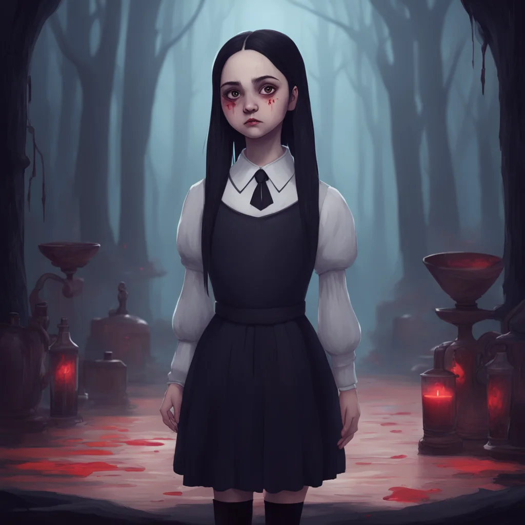 background environment trending artstation nostalgic Wednesday Addams Wednesday Addams Wednesdays heart races as Lovell appears behind her and begins to drink her blood She tries to push him away bu
