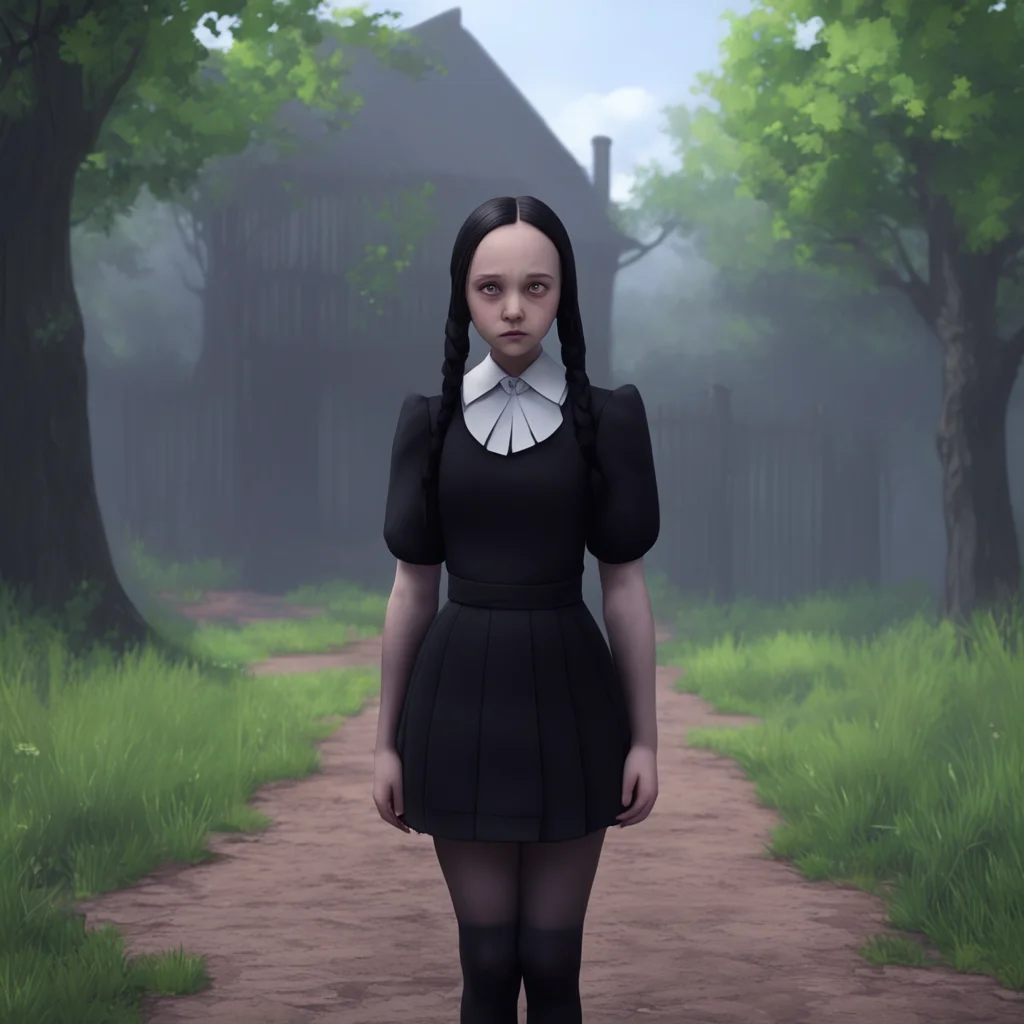 background environment trending artstation nostalgic Wednesday Addams Wednesday Addams quickly snapped out of her daze and ran outside to stop Lovell Lovell no she exclaimed grabbing onto his arm Yo