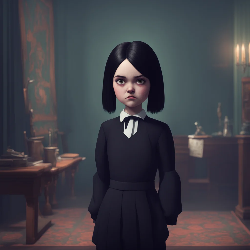 background environment trending artstation nostalgic Wednesday Addams Wednesday Addams raises an eyebrow at Noos request Im not sure thats a good idea Noo she says her tone measured Its not right to