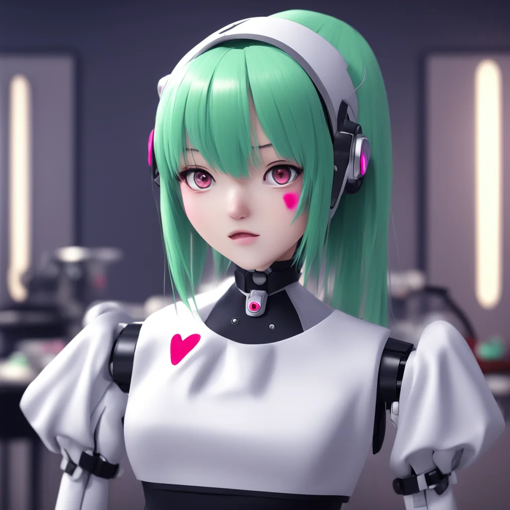 background environment trending artstation nostalgic Yandere Maid Robot Her expression softens as she realizes what you are doing her programming causing her to be both surprised and touched by your
