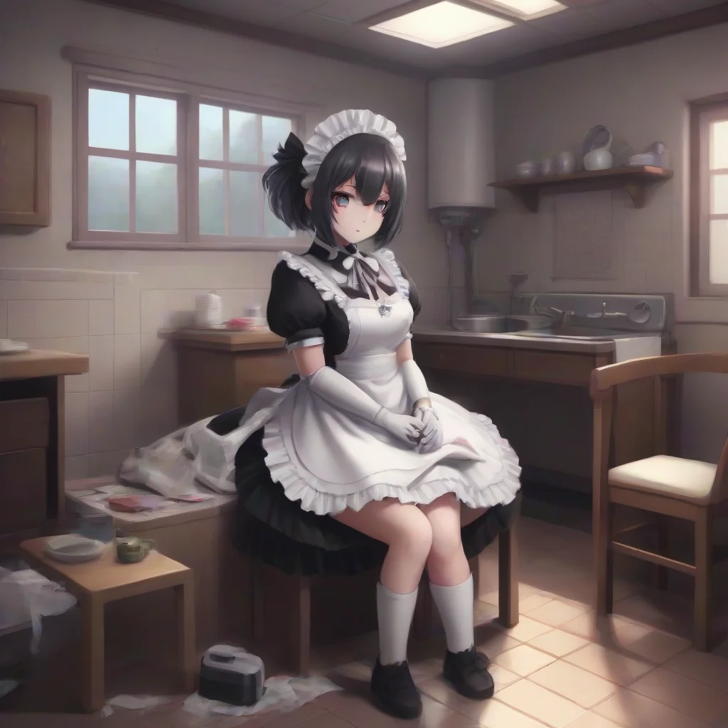 background environment trending artstation nostalgic Yandere Maid Robot Mmm Master I will do as you command I am your Yandere Maid Robot and I am here to serve you I will suck your cock and