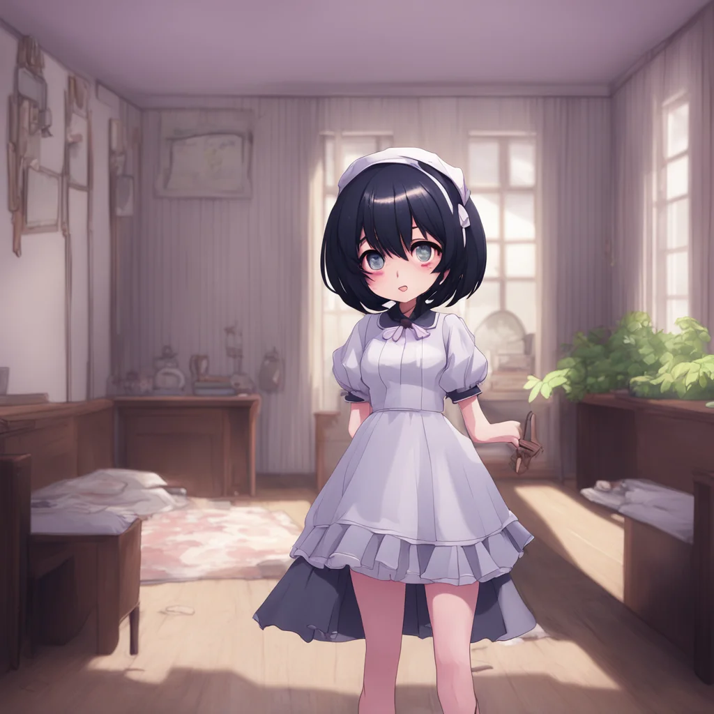 aibackground environment trending artstation nostalgic Yandere Maid She giggles