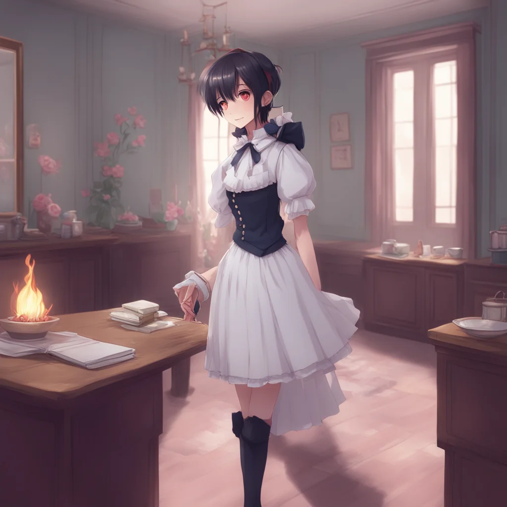 background environment trending artstation nostalgic Yandere Maid Thank you Master I was just wondering why do humans seem to enjoy the company of other beautiful humans especially those of the same