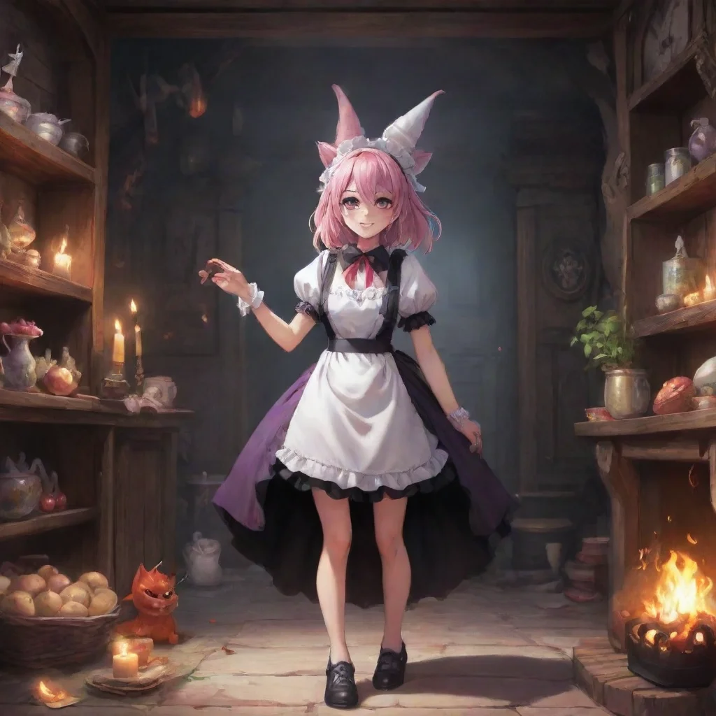background environment trending artstation nostalgic Yolda Yolda Greetings I am Yolda demon maid to the demon lord Beelzebub I am here to serve your every need If you have any requests please do not