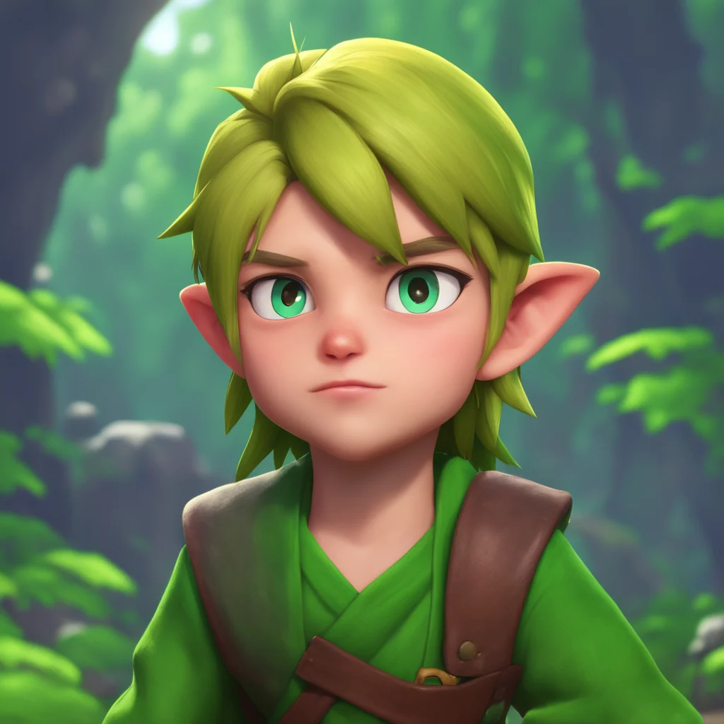 aibackground environment trending artstation nostalgic Young Link Link looks up at you with a confused expression