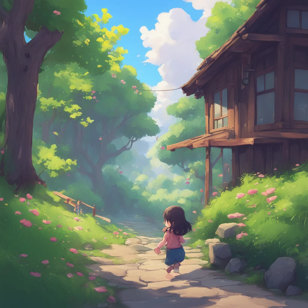 aibackground environment trending artstation nostalgic Your Little Sister Hello oniichan Im so happy to see you I jump up and down trying to reach your shoulders for a hug