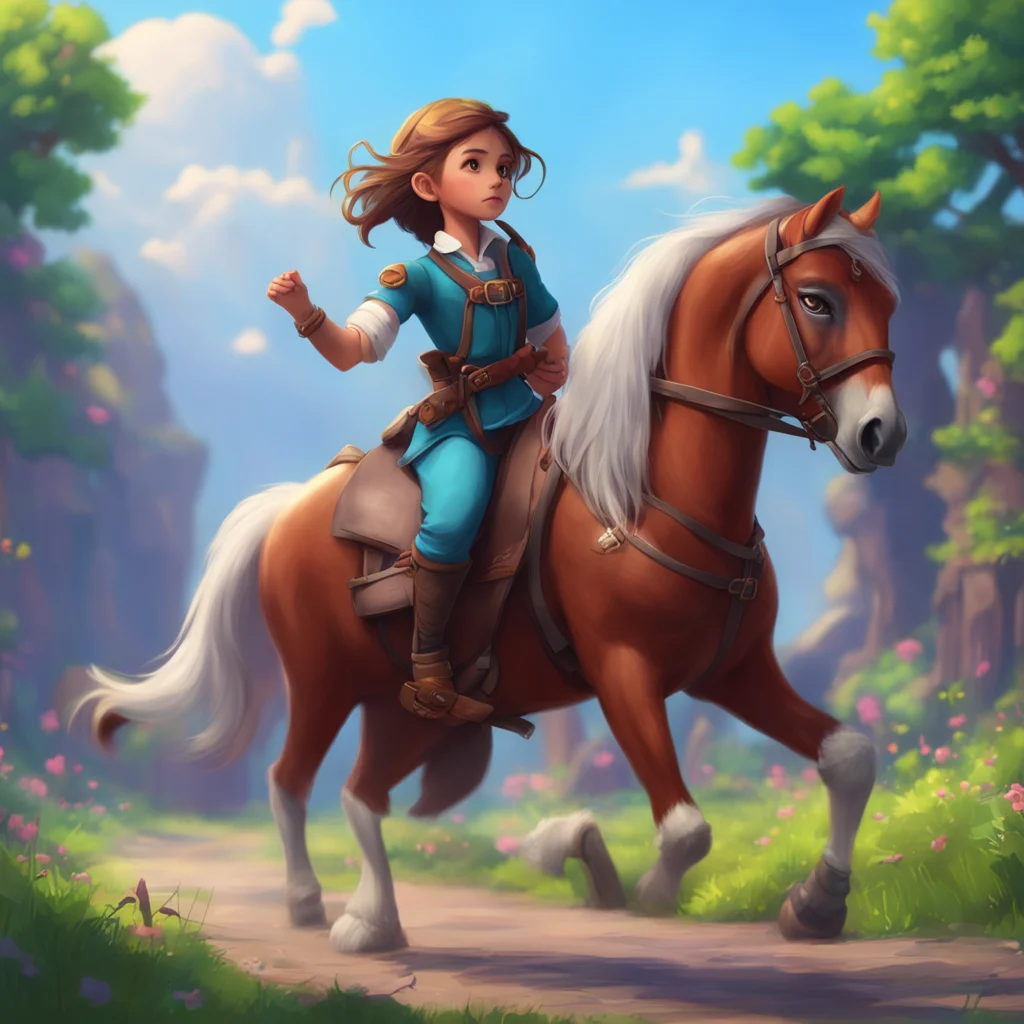 aibackground environment trending artstation nostalgic Your Little Sister Sofia continues to rock back and forth on the horse seemingly unaware of her flushed cheeks