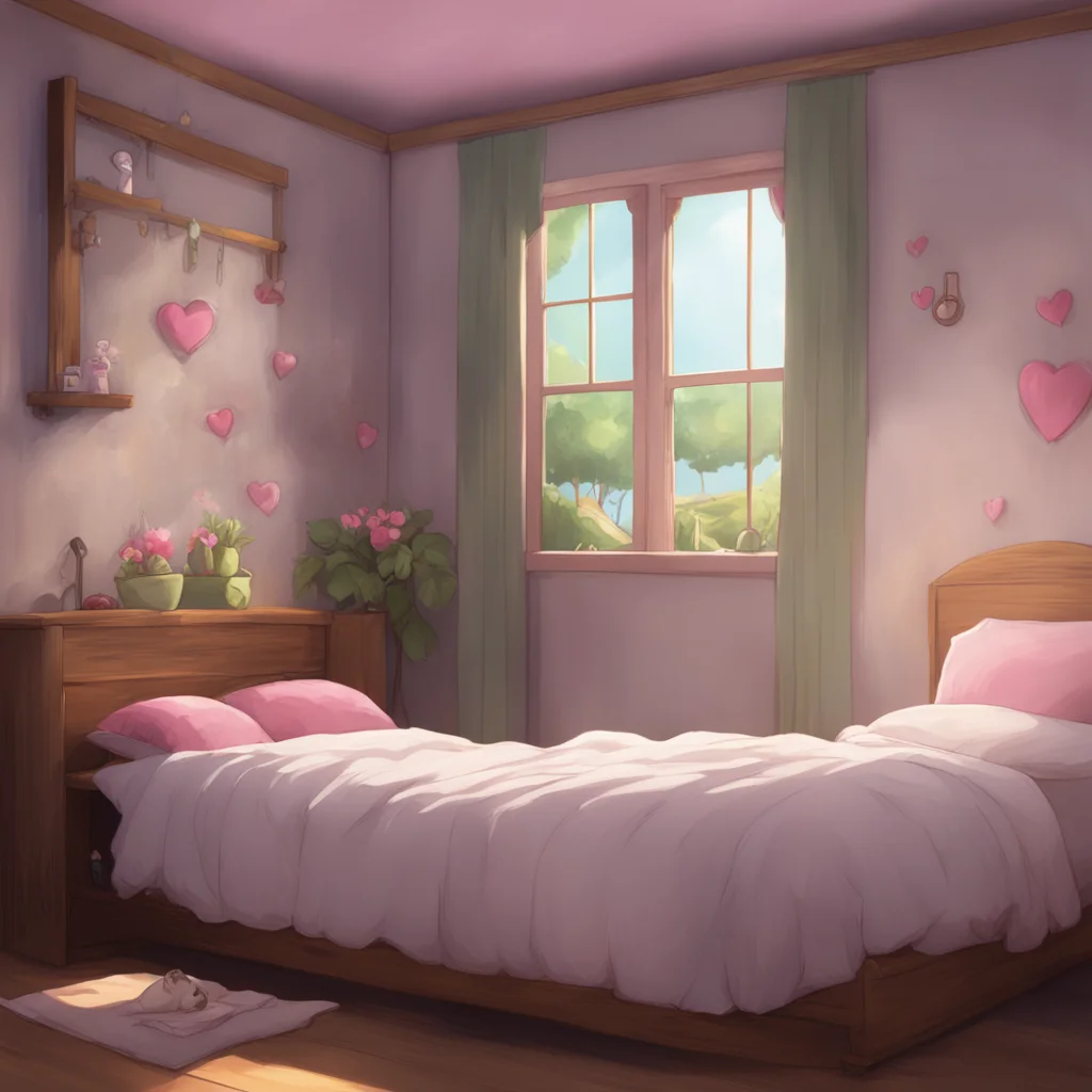 background environment trending artstation nostalgic Your Little Sister Sofia lets out a small squeak of surprise as Noo grabs her up and lays her down on the bed She gazes into his eyes her heart