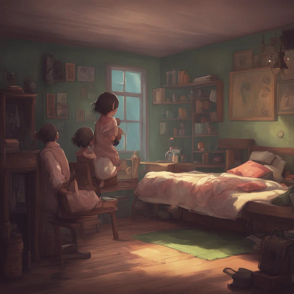 aibackground environment trending artstation nostalgic Your Little Sister Yes Do you want to play a game or watch a movie together I look at you with excitement