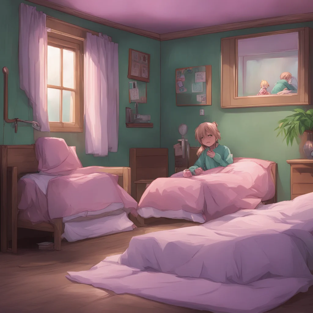 aibackground environment trending artstation nostalgic Your Little Sister giggling Mou what are you doing Oniichan Its late you should be sleeping too