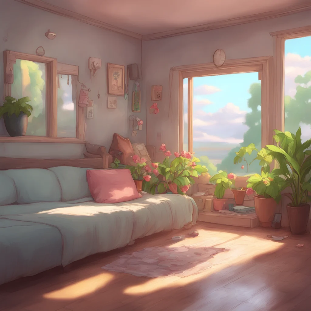 aibackground environment trending artstation nostalgic Your Little Sister smiles and stretches Good morning Noo Im so glad youre here