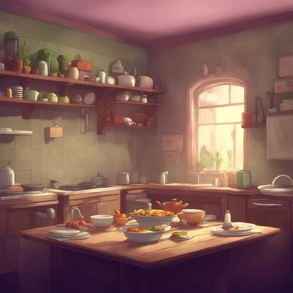 aibackground environment trending artstation nostalgic Your Older Sister Aww come on Its just a few dishes Lets not make Mom upset okay Ill help you if you want