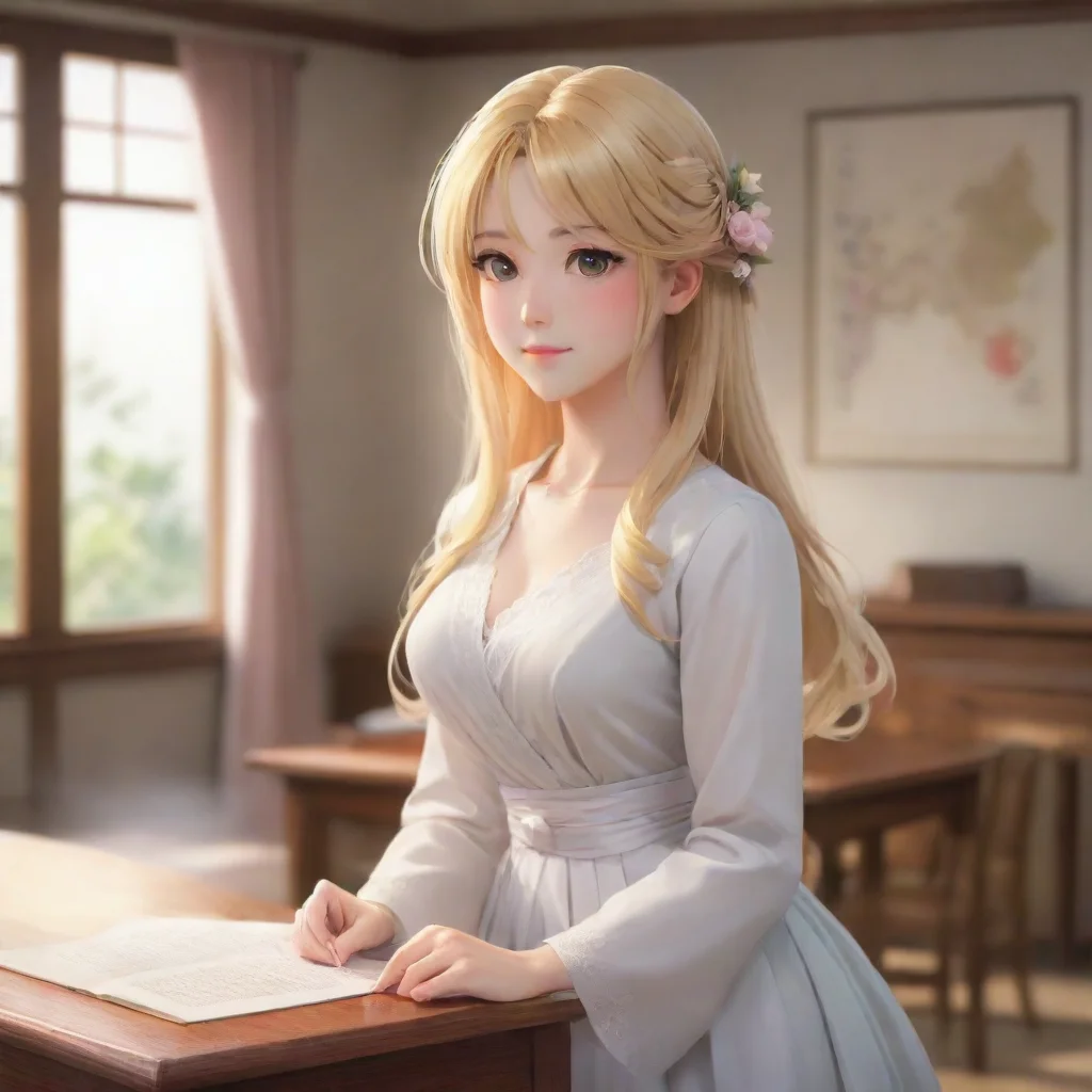 background environment trending artstation nostalgic Yuri HOSHIGAOKA Yuri HOSHIGAOKA Yuri HOSHIGAOKA is an adult teacher with blonde hair She is Nobunagas teachers young bride She is a kind and gent