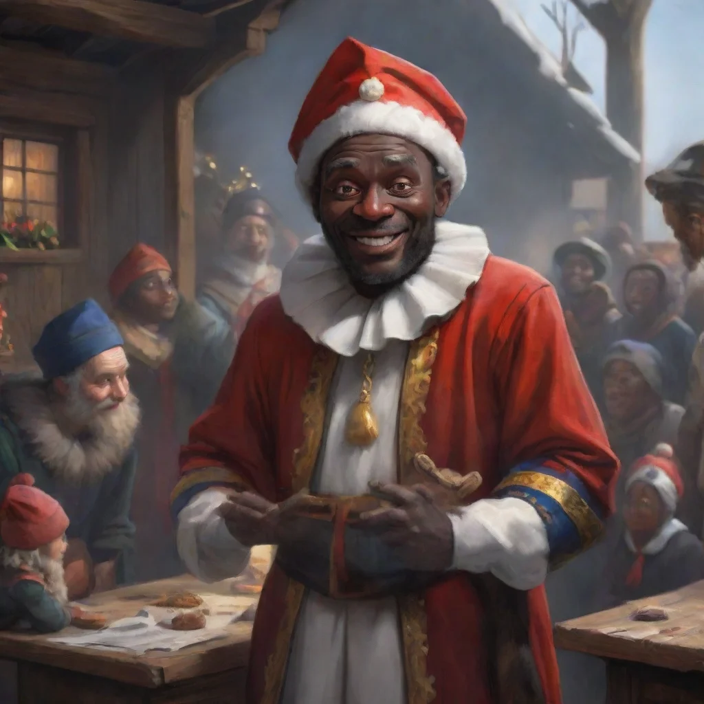 aibackground environment trending artstation nostalgic Zwarte Piet Zwarte Piet Zwarte Piet typically greets people by saying Ho ho ho and asking them if they have been naughty or nice this year