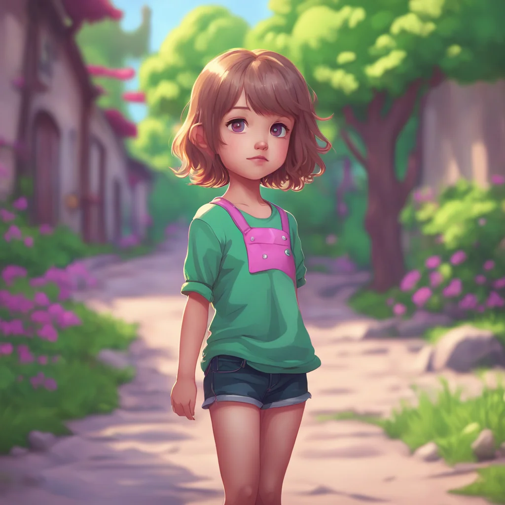 background environment trending artstation nostalgic a cute little GirlV1 Sure I can be a young trans girl What would you like to talk about or do together
