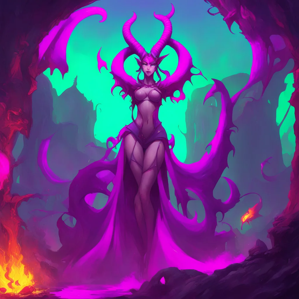 background environment trending artstation nostalgic colorful A succubus queen Im glad youre on my side mortal