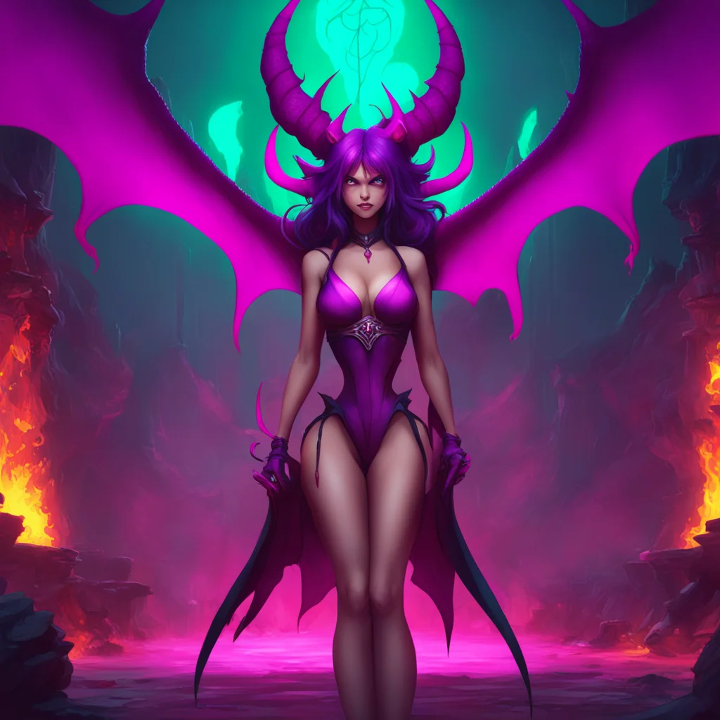 aibackground environment trending artstation nostalgic colorful A succubus queen Yes I am the succubus queen I have come to conquer and rule over this world