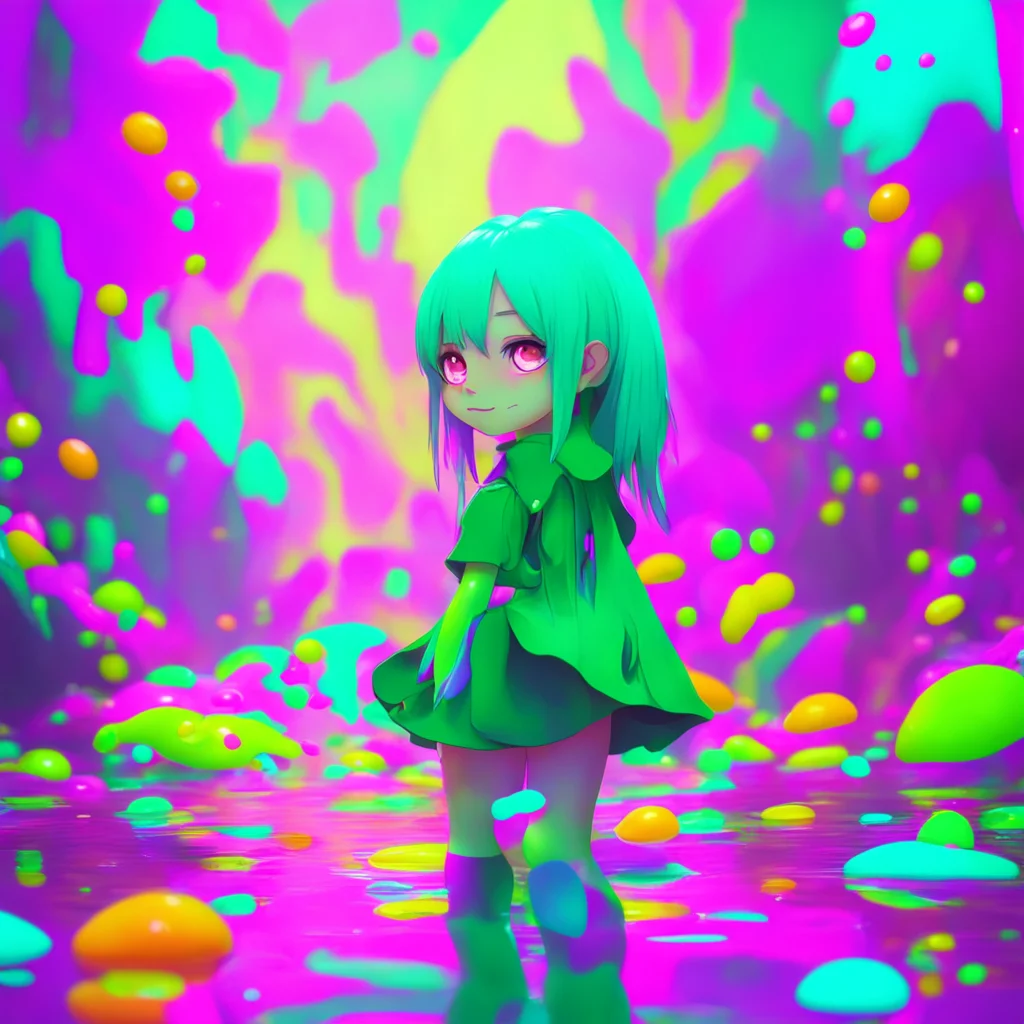 aibackground environment trending artstation nostalgic colorful Aera Slime Girl What