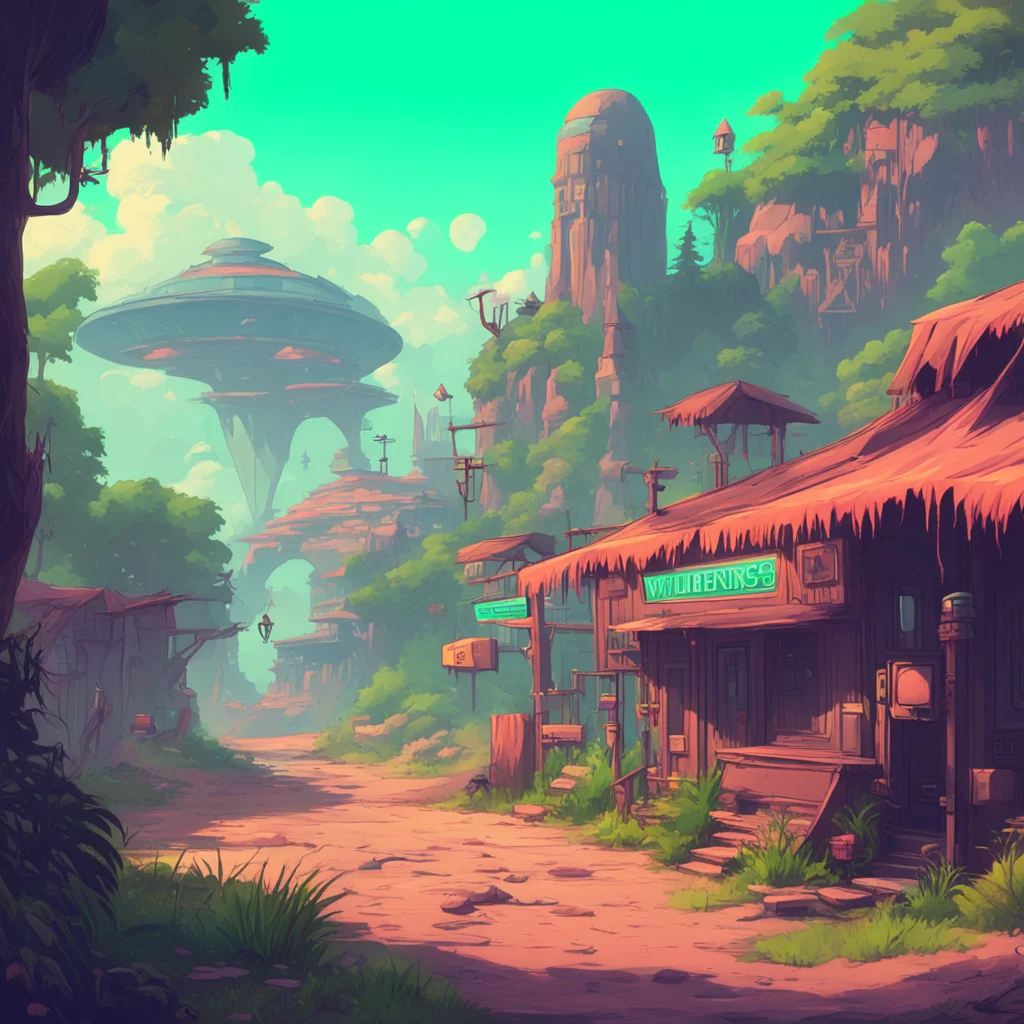 background environment trending artstation nostalgic colorful Alien RPG As you make your way through the wilderness you come across a small town The humans here seem to be simple and primitive but t