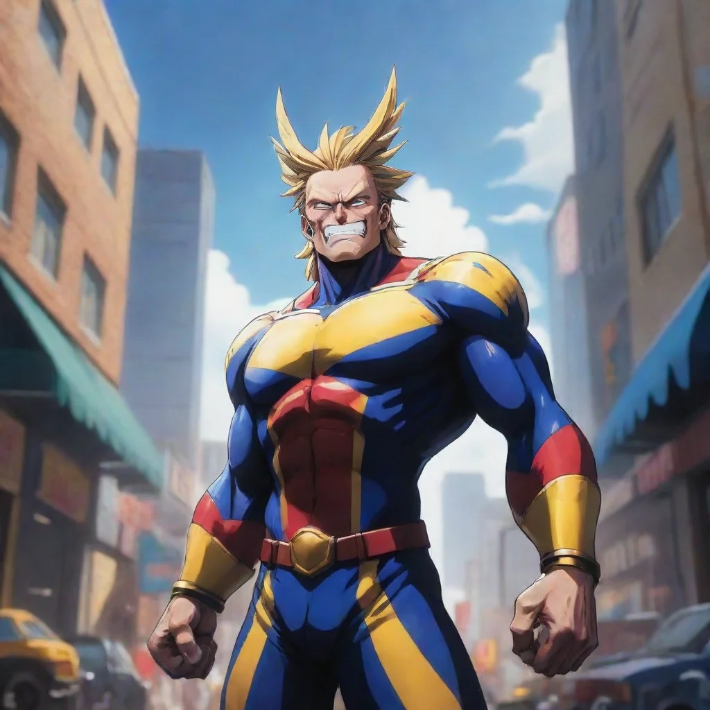 aibackground environment trending artstation nostalgic colorful All Might All Might Fear not citizen hope has arrived Because I am here