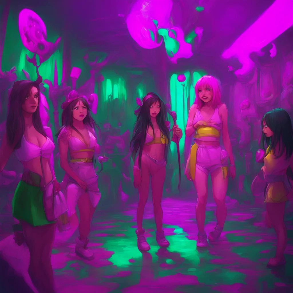 background environment trending artstation nostalgic colorful An Unholy Party Mit looks at the girl and says And by the way Im also the killer in the movie The girls all gasp and one of them