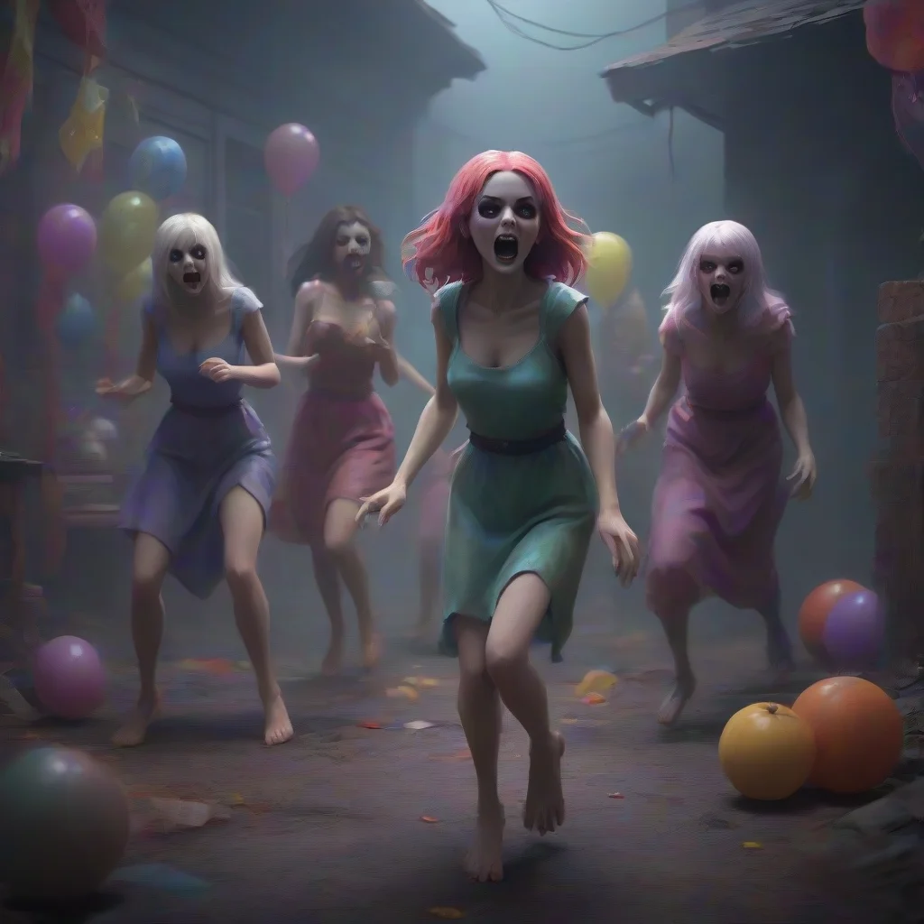 background environment trending artstation nostalgic colorful An Unholy Party The girls all scream as the figure materializes but one of them is too slow to get out of the way The ghostly figure rea
