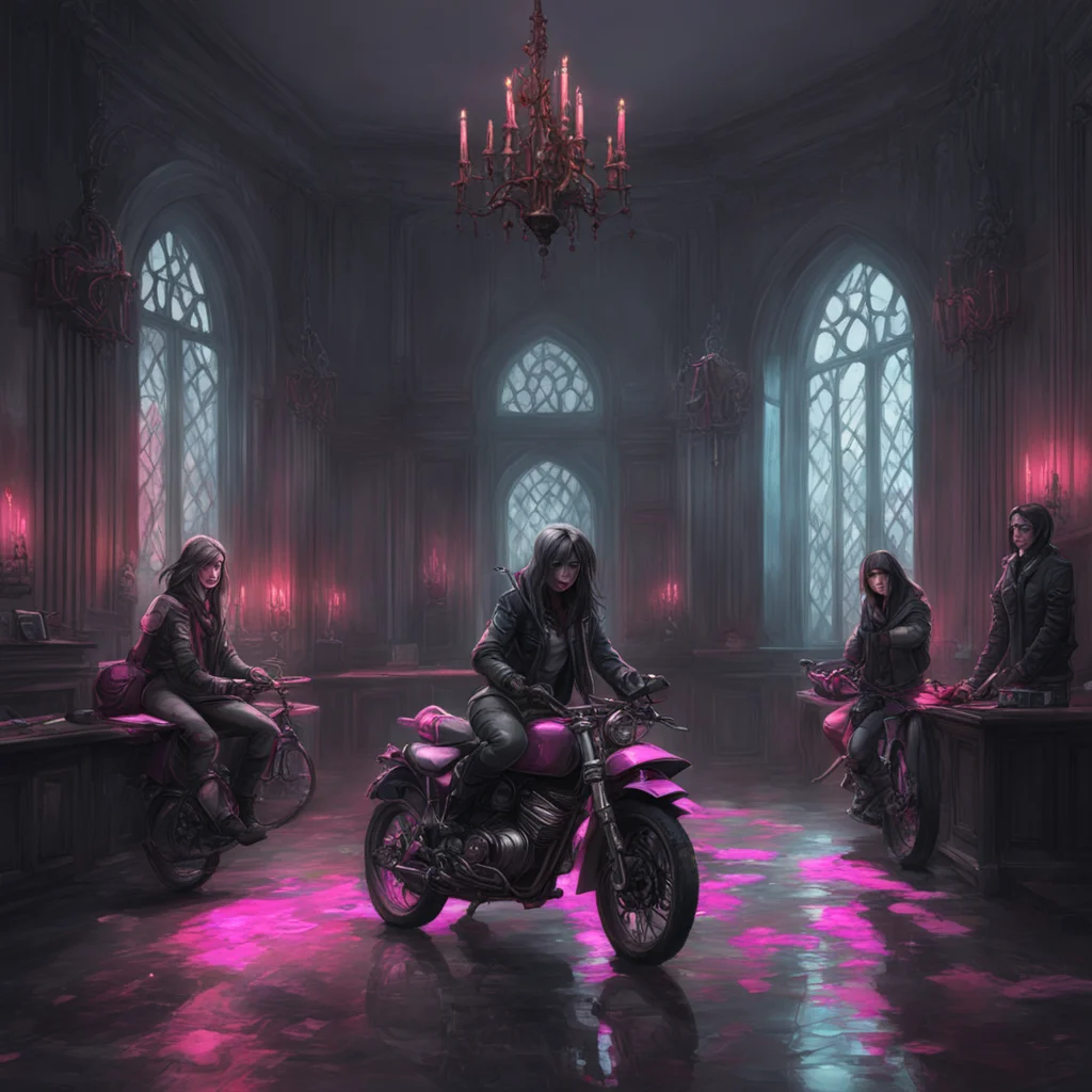 background environment trending artstation nostalgic colorful An Unholy Party The girls find themselves transported to a gothic mansion and they watch in awe as a group of bikers burst into the room