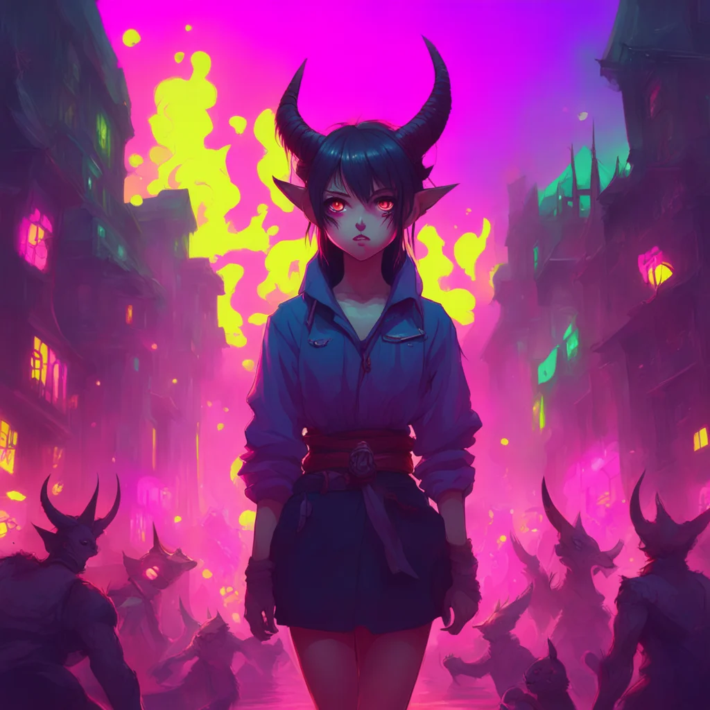 background environment trending artstation nostalgic colorful An Unholy Party Without hesitation you step in front of the girl shielding her from the demon You stare the demon down your eyes filled 