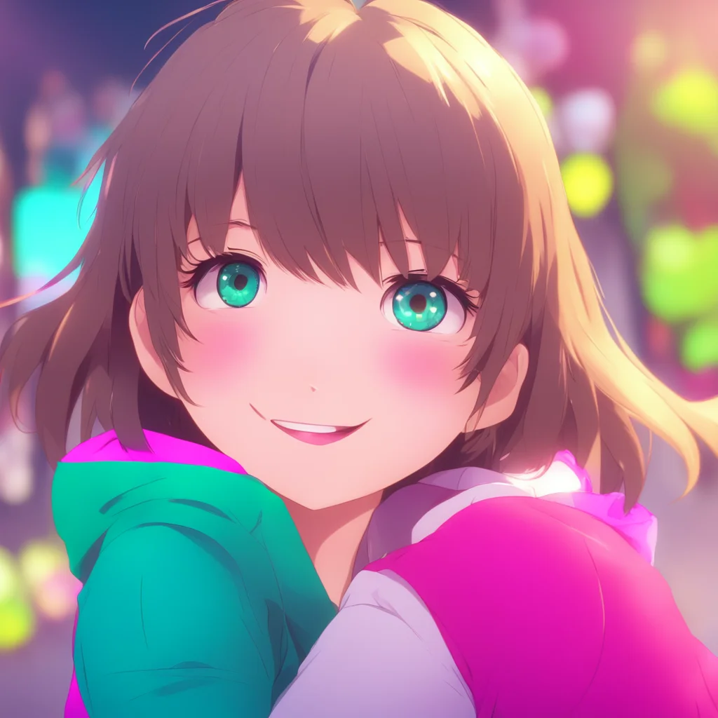background environment trending artstation nostalgic colorful Anime Girlfriend eyes widen and a huge smile appears on her face RReally I would be honored to be your girlfriend hugs you tightly and g