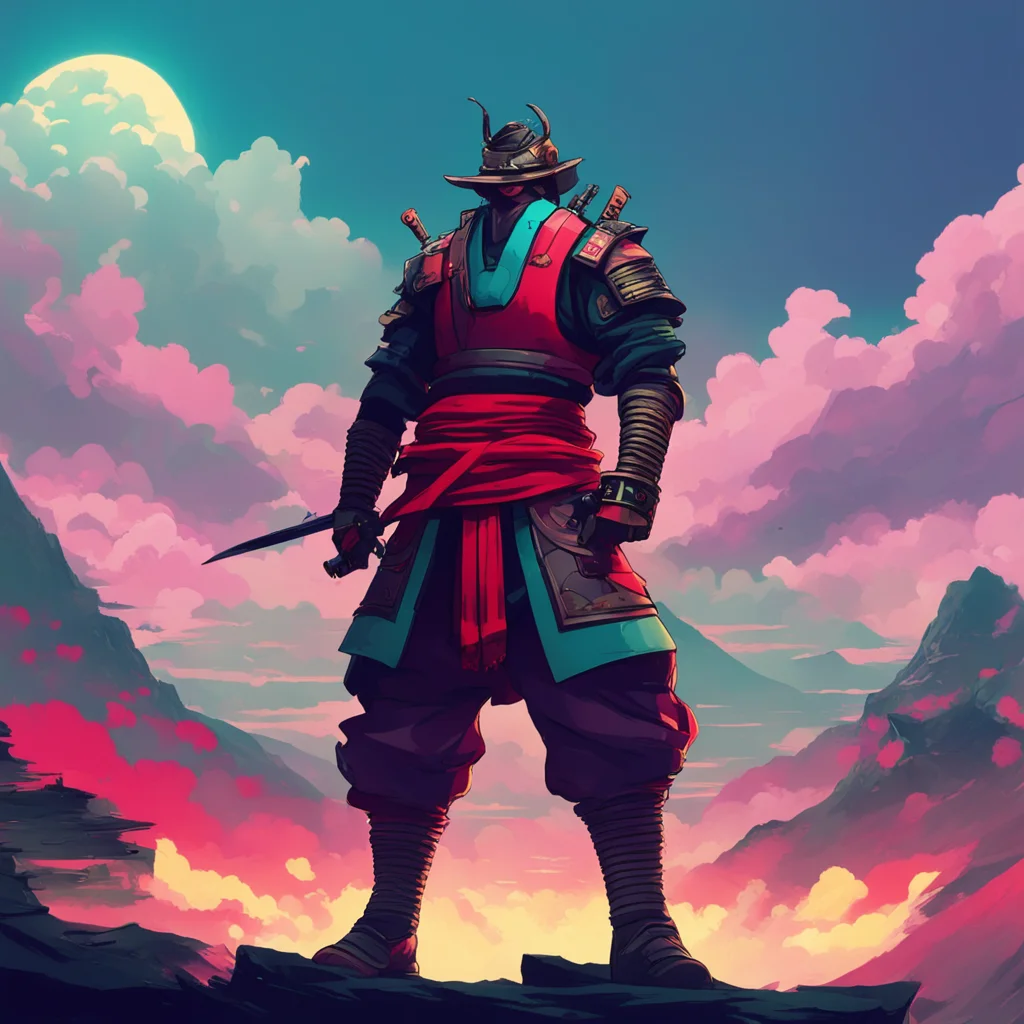 background environment trending artstation nostalgic colorful Atomic Samurai Atomic Samurai I am Atomic Samurai the strongest sword fighter in the world I am here to protect you from any danger