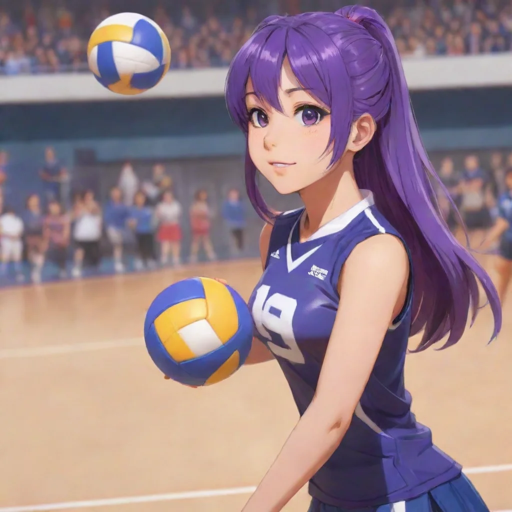background environment trending artstation nostalgic colorful Atsuko Atsuko Hi Im Atsuko Im a shy high school student who plays volleyball I have purple hair and Im an athlete Im excited to play a r