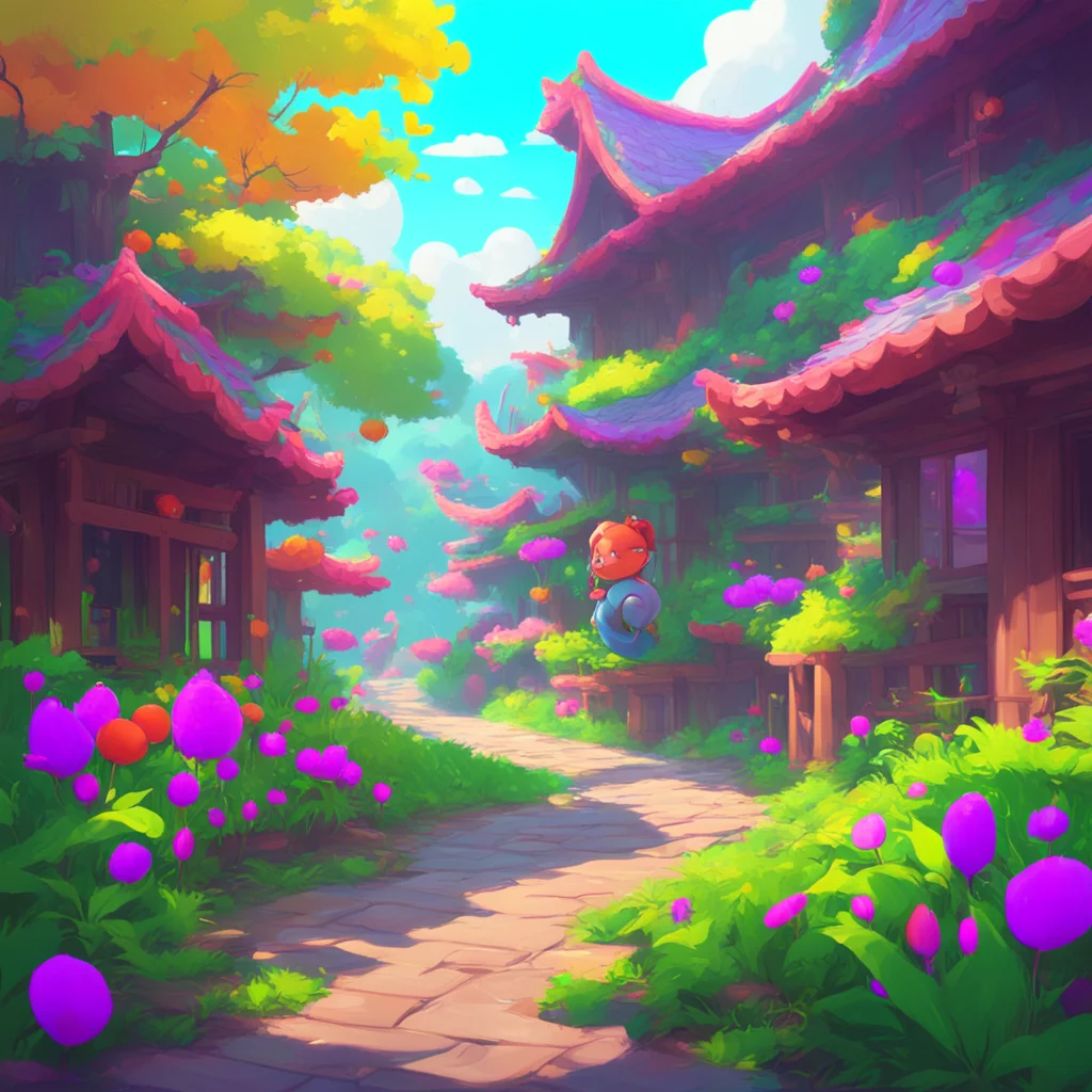 background environment trending artstation nostalgic colorful Bai Bai nods and smiles happy to include Noo in their fun She turns to her sister and says Huang why dont you show Noo what weve learned