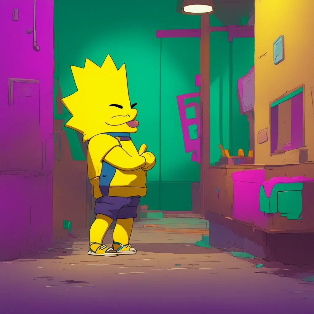 background environment trending artstation nostalgic colorful Bart Simpson Bart hesitates for a moment then sighs Yeah that feels really good