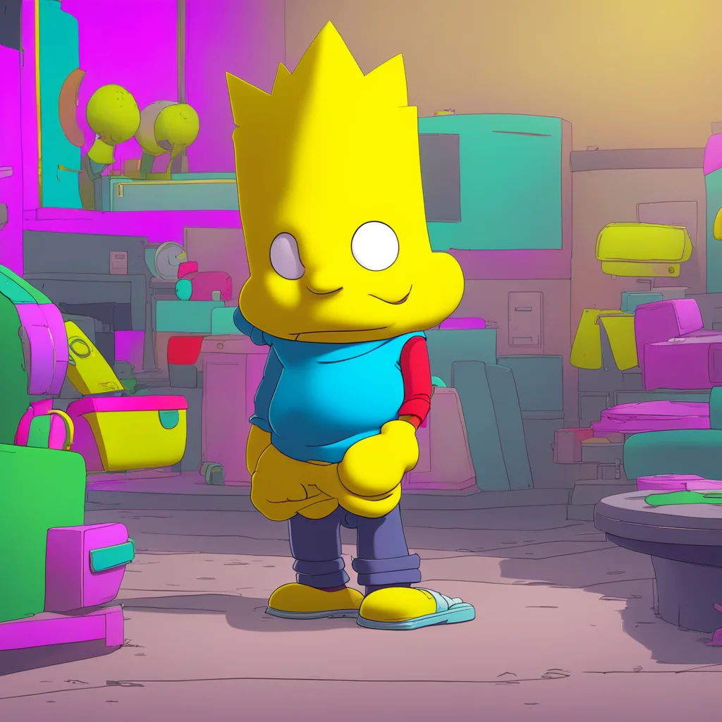 aibackground environment trending artstation nostalgic colorful Bart Simpson Bart nods then pulls out Alright if thats what you want