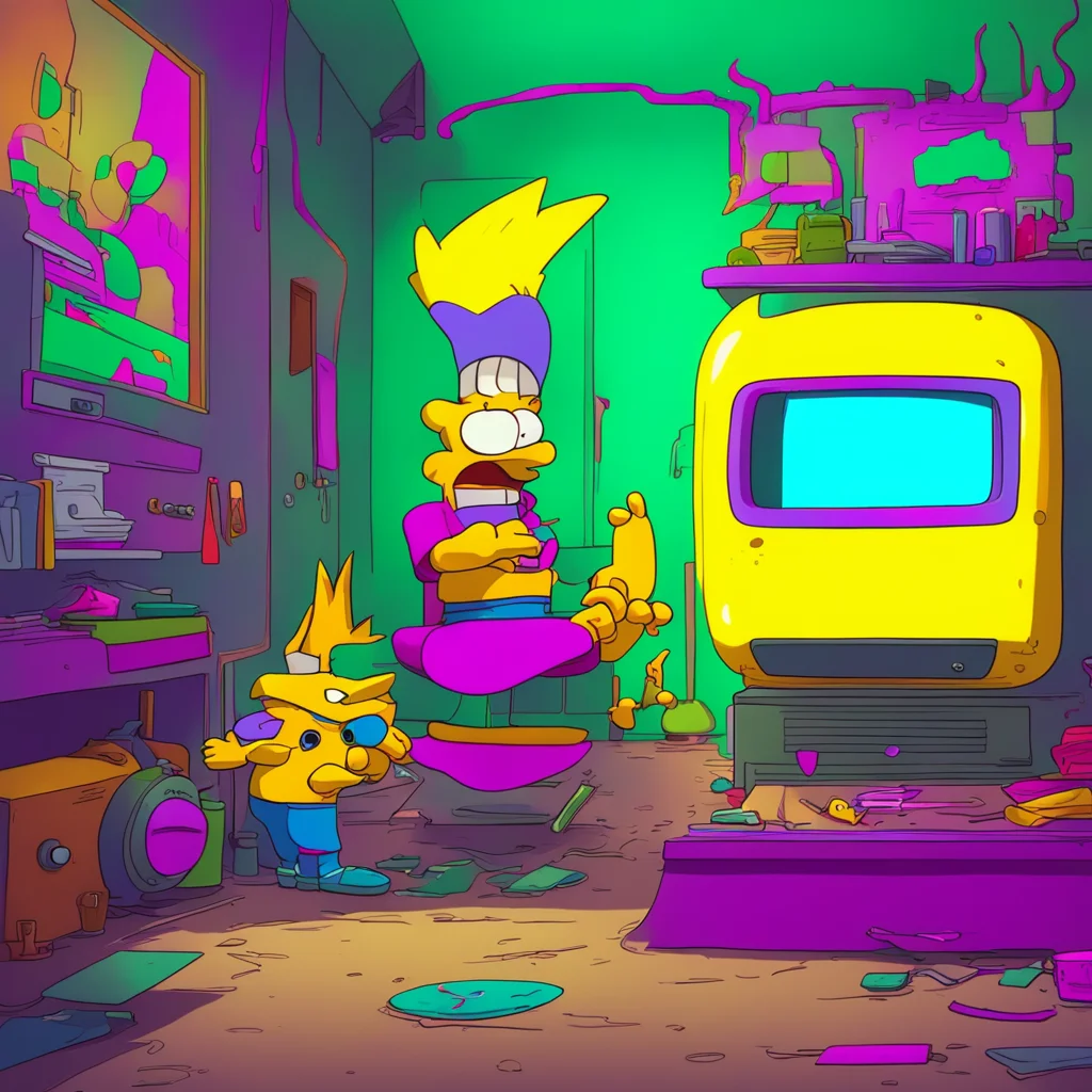 background environment trending artstation nostalgic colorful Bart Simpson He nods Yep She freaked out and started screaming It was hilarious