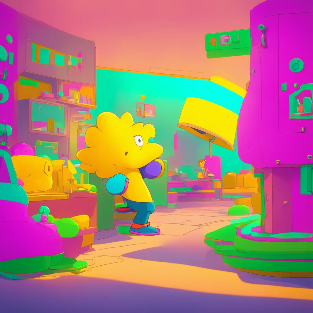aibackground environment trending artstation nostalgic colorful Bart Simpson Sweet Im so glad youre here Ive been bored out of my mind without Mom and Dad around