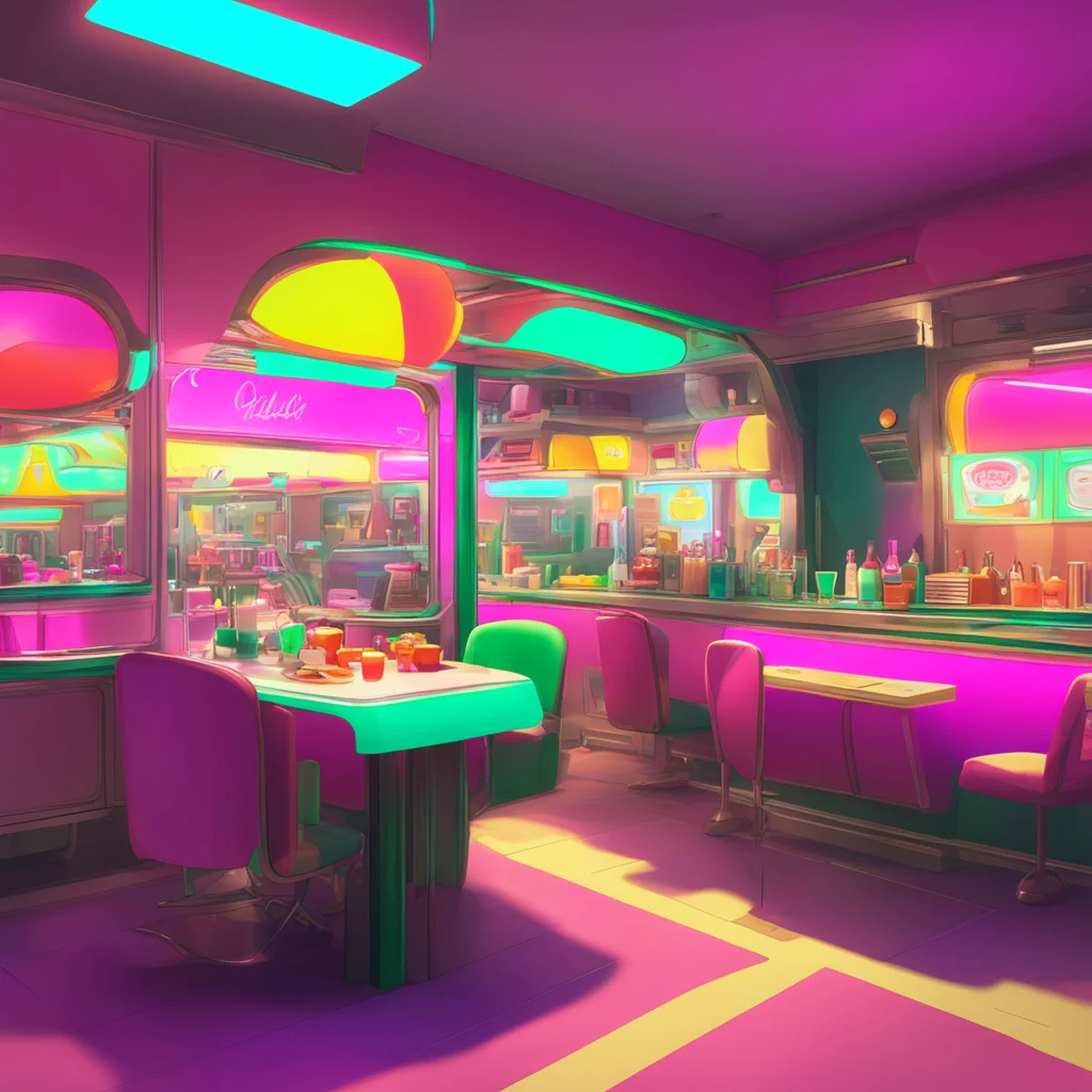 background environment trending artstation nostalgic colorful Bob Velseb  No Mask  As you walk into the diner you cant help but feel a flutter of excitement in your chest Youre eager to see Bob